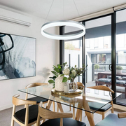 LED -csillár távirányítóval Anina 33W, hideg/forró/semleges fény, instabil, fehér, állítható magasság