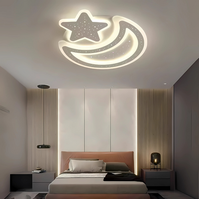 LED LED Nova távirányítóval, 91W, Daisy, Hónap és csillag alak, fehér