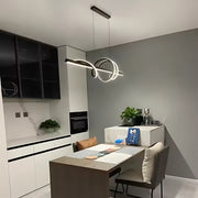 LED -vágy felfüggesztve szalaggal 66W távirányítóval, lineáris, hideg/forró/semleges fény, instabil, fekete, állítható magasság