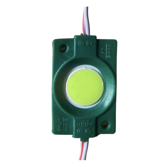 LED COB MOD 9 LEDS 2.4W, Green, IP65, 12V