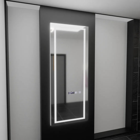 Tükör LED téglalap alakú 60x150cm alessia érzékelő radar Marcello óra leolvasztás és méretezhető hőmérő