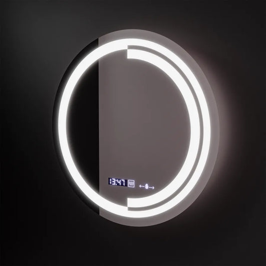 60 cm -es kerek LED -es tükör mozgásgátló érzékelő consuel marcellow dimable órás leolvasztási rendszer