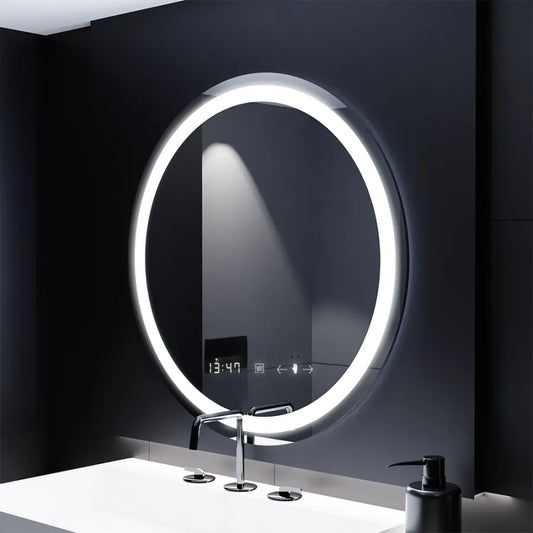 Kerek LED tükör 70 cm Celeste MotionGlow Marcello Dimable Clock Precrosting System