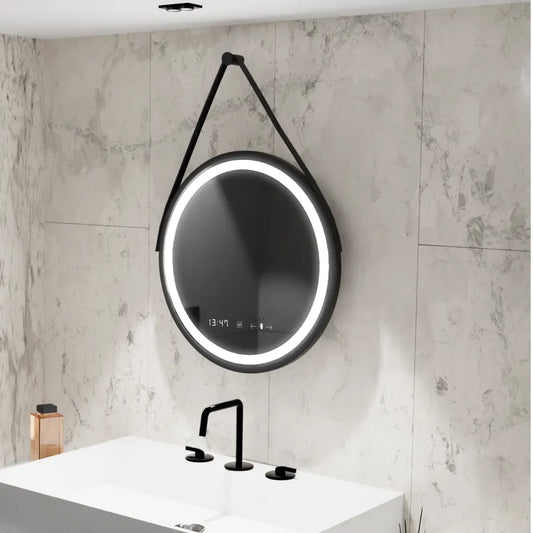 A Mirror LED forduló 60 cm -es celesti Majesti noir Noir MotionGlow Marcello rendszer fogyatékossággal és Daim hőmérővel