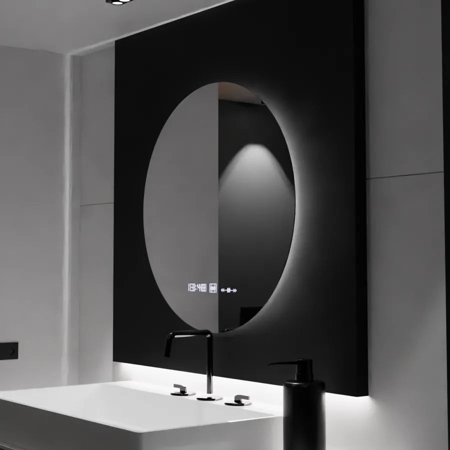 Mirror LED 80 cm -es serenit mozgásgátló marcellow rendszer leolvasztása óra és dimablable hőmérő