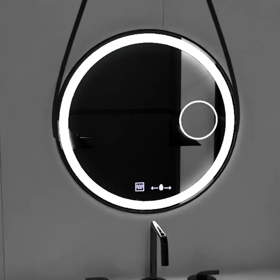 Kerek LED -es tükör érzékelő mozgásgátló micah marcello 60 cm -es elbocsátási óra leolvasztási rendszer