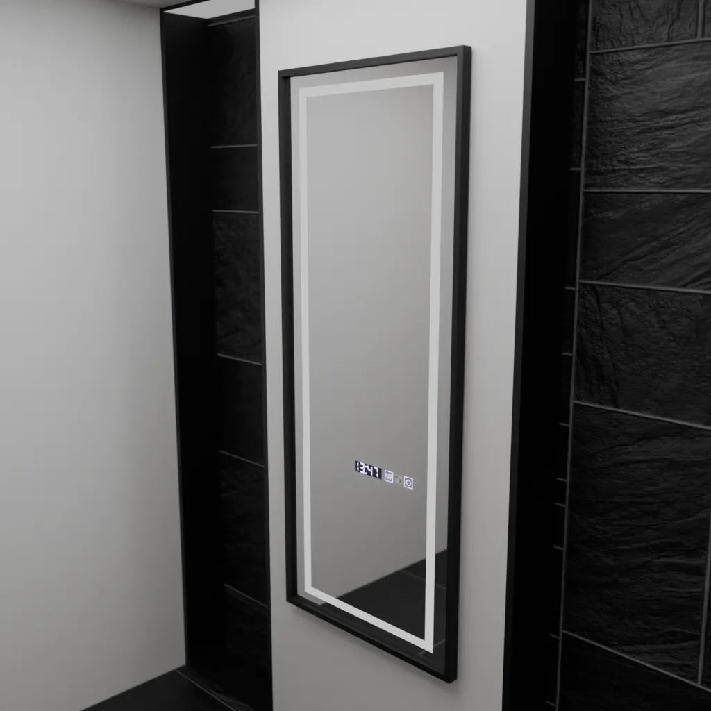 Mirror LED RECTANGULA 60X150CM BIANCA SENSOR RADAR Marcello óra Puff és Dimable Hőmérő