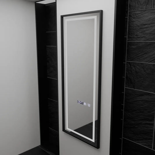Mirror LED RECTANGULA 60X150CM BIANCA SENSOR RADAR Marcello óra Puff és Dimable Hőmérő