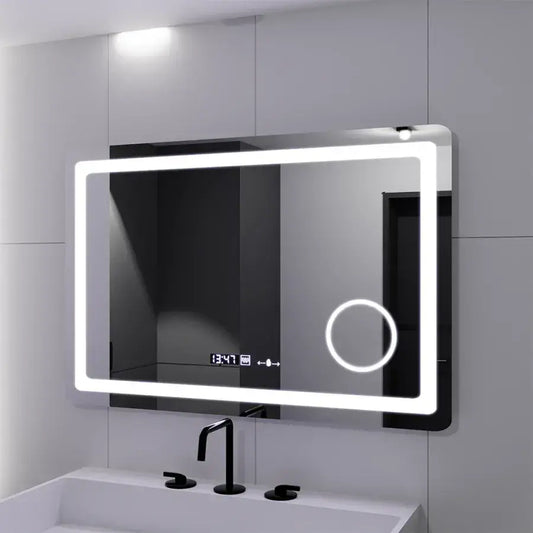 Tükör LED téglalap alakú 90x60cm souverain mozgásglow marcello disznó óra leolvasztási rendszer