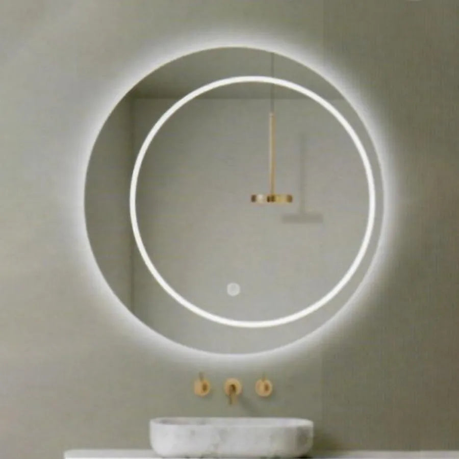 Kerek LED -tükör, 60 cm, Feronia érintés, leolvasztási rendszer, Dimable