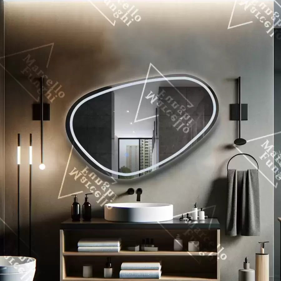 Mirror LED Touch Dissegno behatolásos rendszer 80x45 cm marcello funghi kollekció