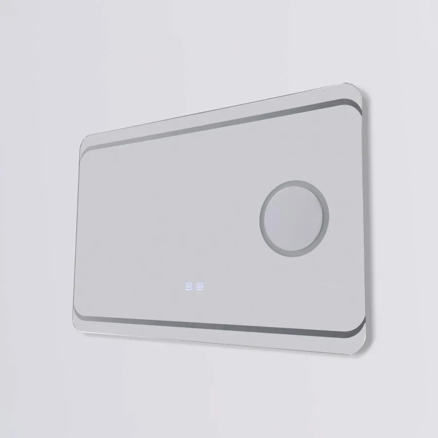 Téglalap alakú LED -tükör, 80x60cm, Stella Touch, Leírásító rendszer