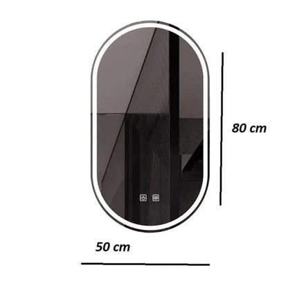 Mirror LED ovális 50x80 Velara Touch behatolási rendszer, Dimable