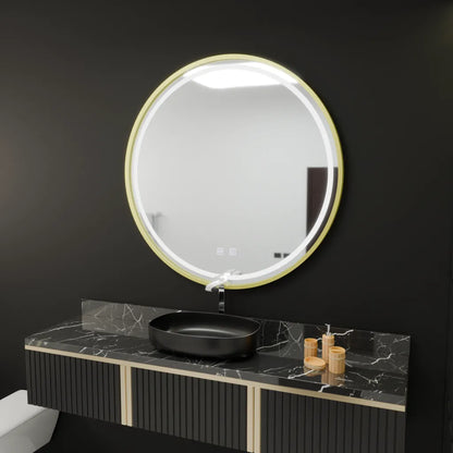 Kerek LED -tükör, 70 cm, érintő glanz, letiltási rendszer, Daisy