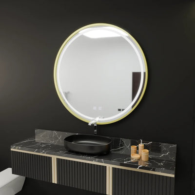 Kerek LED -tükör, 70 cm, érintő glanz, letiltási rendszer, Daisy