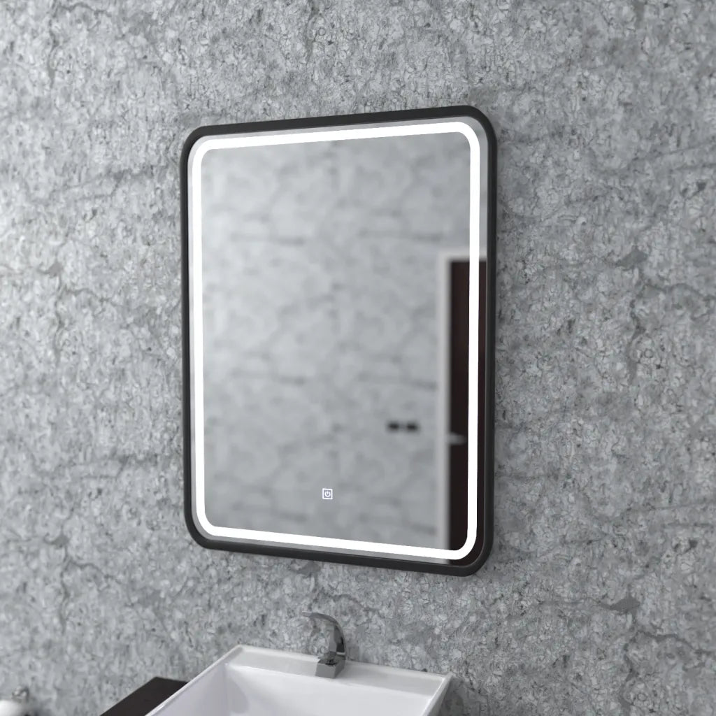 Tükör LED téglalap alakú 60x80cm OMBE BASIC Touch
