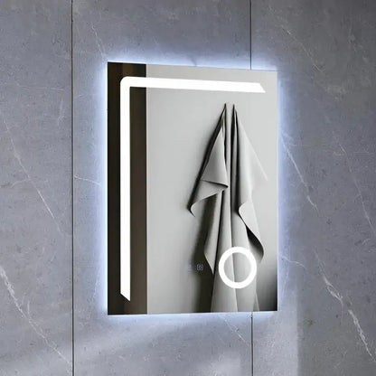 Téglalap alakú LED -tükör, 60x80 cm, linea érintés, szennyeződéses rendszer, dimálható
