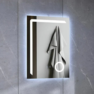 Téglalap alakú LED -tükör, 60x80 cm, linea érintés, szennyeződéses rendszer, dimálható