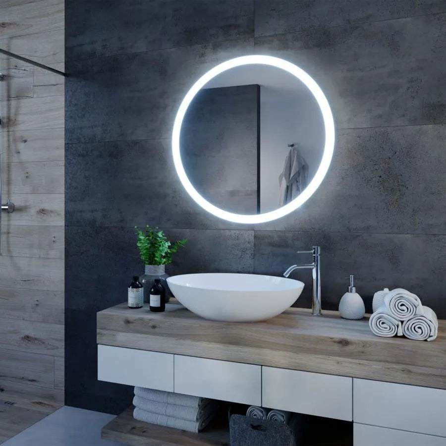 Kerek LED -tükör, 50 cm, érintés Noxia, Disfiguration System