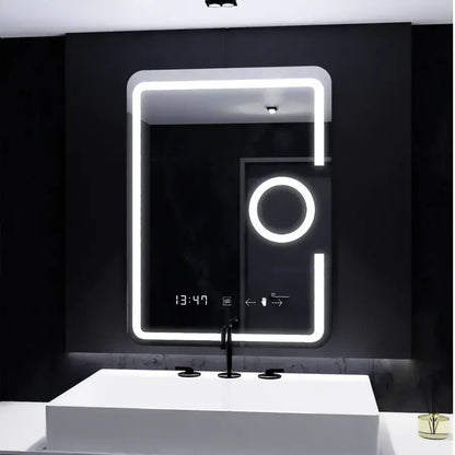 Mirror LED téglalap alakú 120x80cm eclat mozgásglow marcello lebontás és dimablable kozmetikai terométer termométer