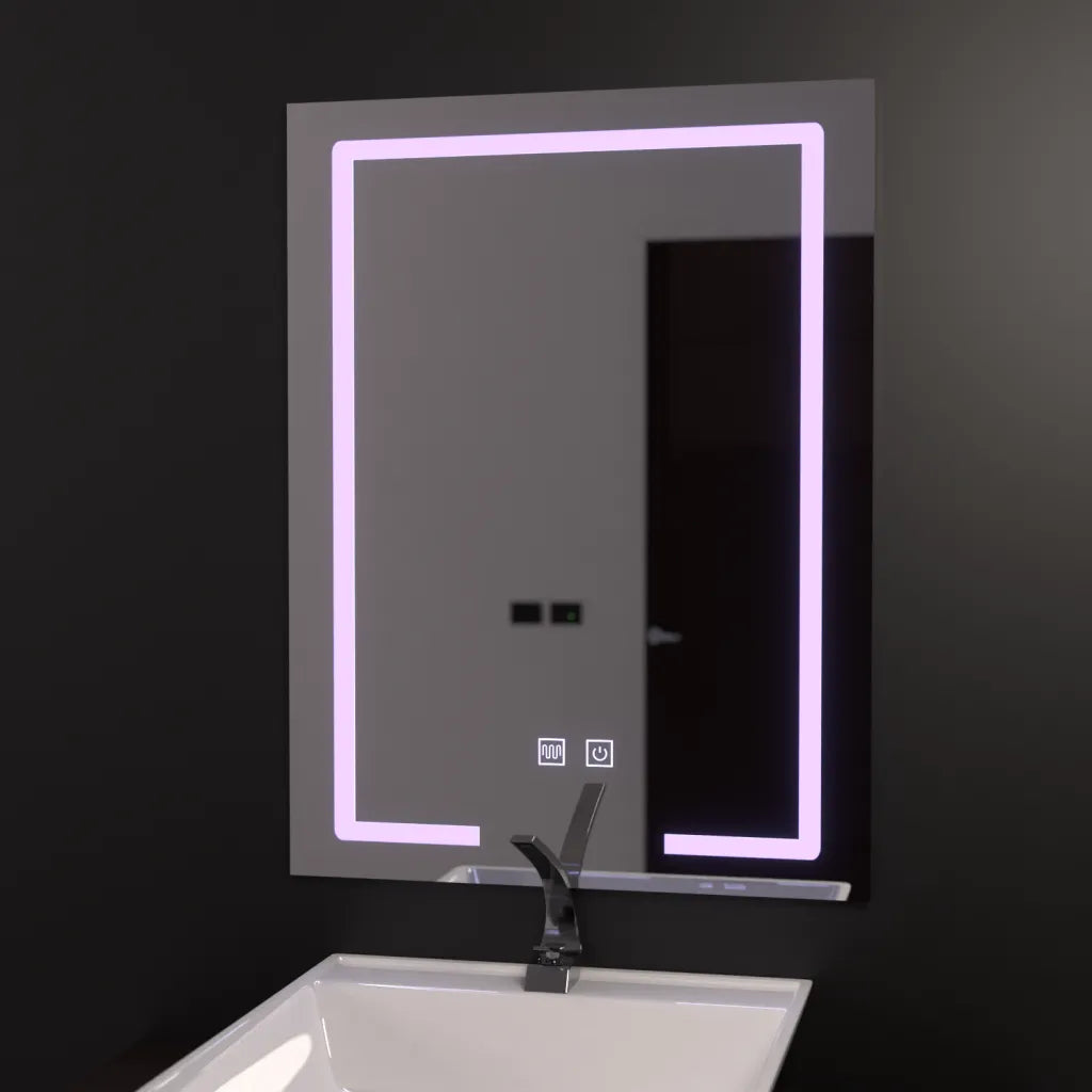 Tükör LED téglalap alakú 60x80cm érintő mellény letiltó rendszer