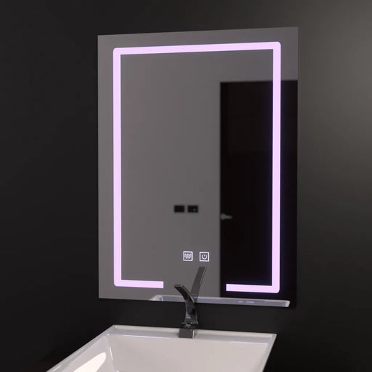 Tükör LED téglalap alakú 60x80cm érintő mellény letiltó rendszer