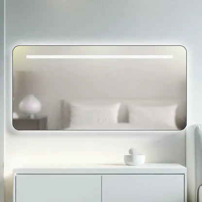 Téglalap alakú LED -tükör, 110x65cm, érintéses estassia marcello, leolvasztási rendszer, dimablable