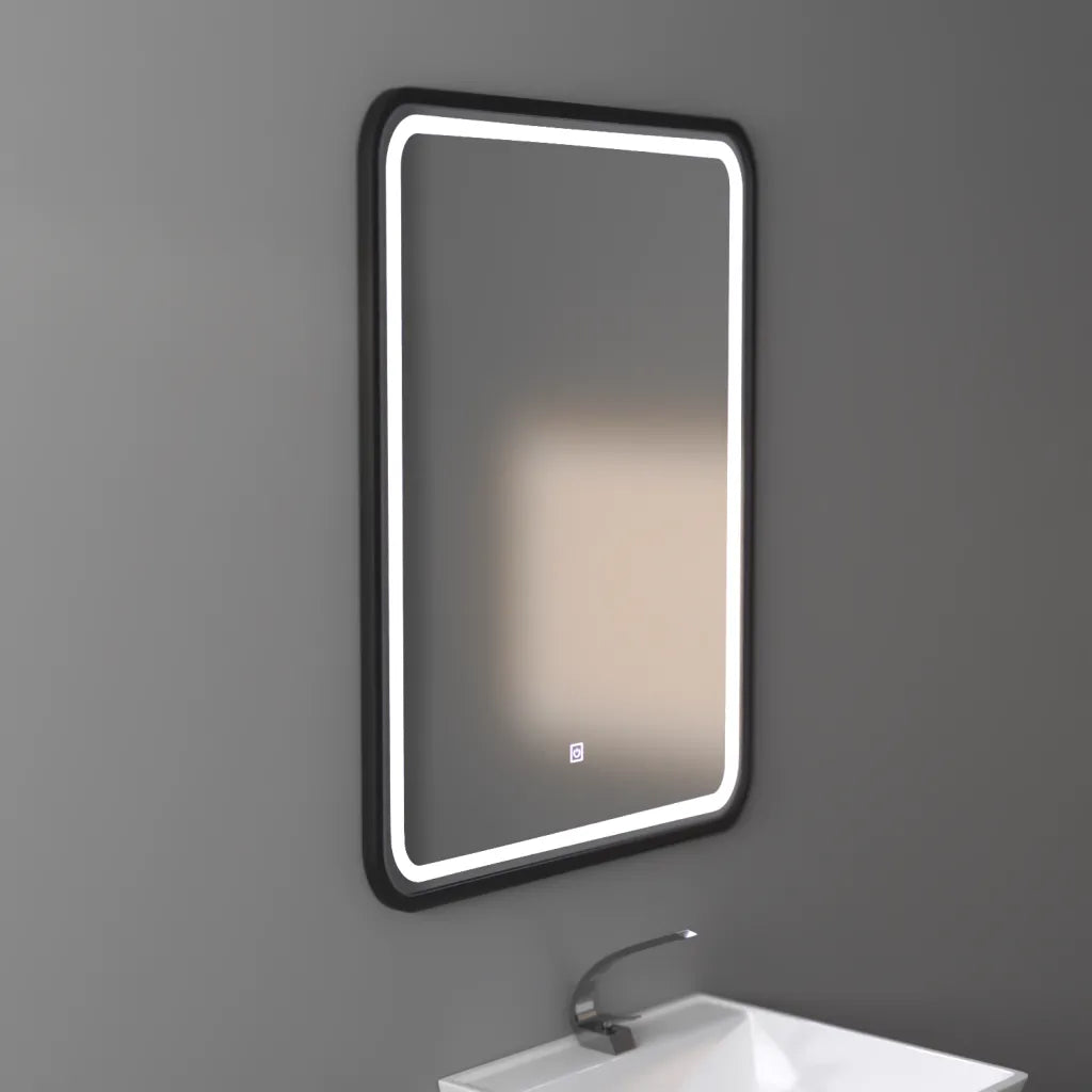 Tükör LED téglalap alakú 60x80cm OMBE BASIC Touch