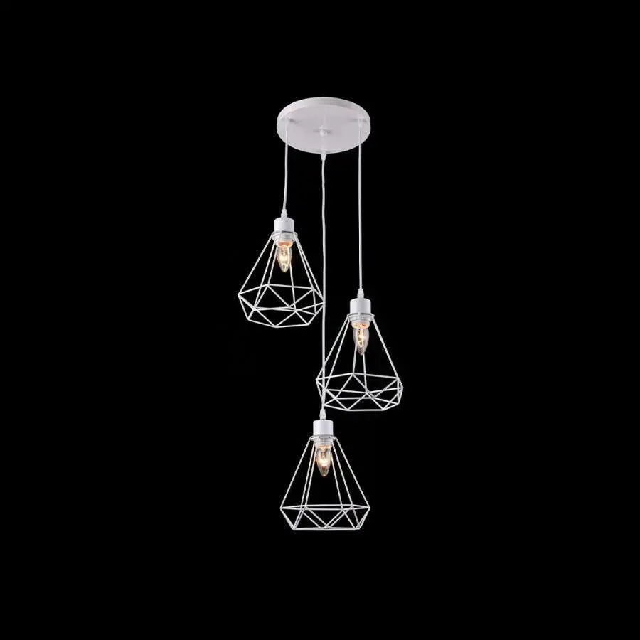 Polust Diamond Shape, Struktur, 3xe27, fehér, fém