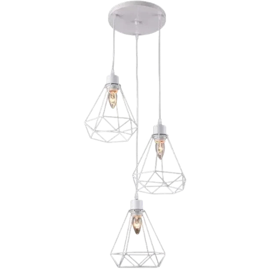 Polust Diamond Shape, Struktur, 3xe27, fehér, fém