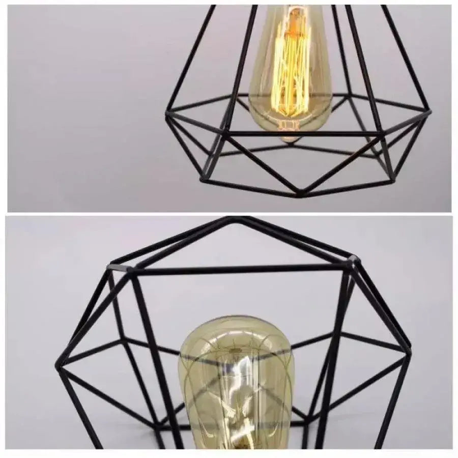 Polust Diamond Shape, Struktur, 3xe27, fekete, fém