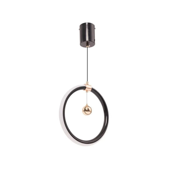 HAL 24W LED függő, hideg/meleg/semleges fény, fényes fekete arany, állítható magasságú modern csillárok alapértelmezett cím Alessandro Design