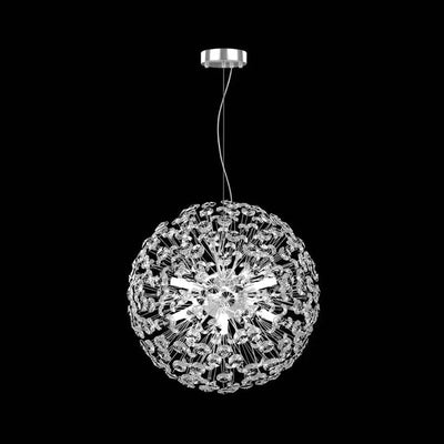 Crystal Chandelier perc 8x G9, 40 cm átmérőjű, fényes króm, állítható magasság