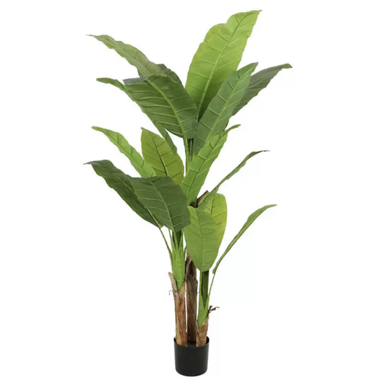 Japán bananális mesterséges növény, 3 ág, nincs 190 cm -es zöld edény