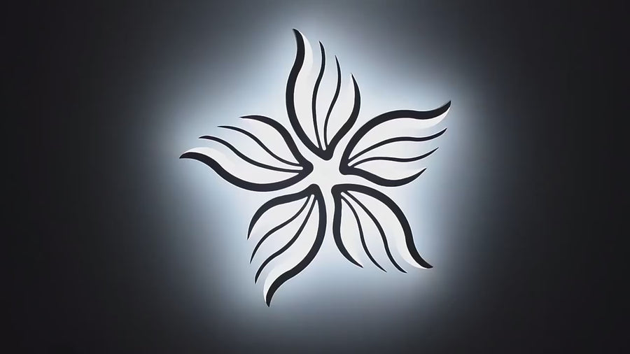 LED -csillár Sakura 60W távirányítóval, 5 szirom, hideg/forró/semleges fény, instabil, fehér