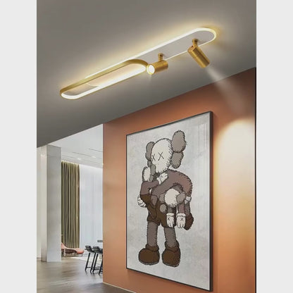 LED -csillár Fisso Camilla állítható kivetítővel, 69W, hideg/forró/semleges fény, fényes arany