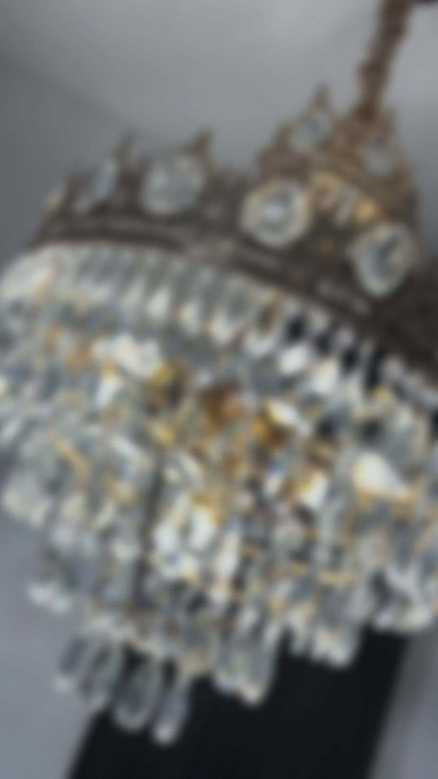 Crystal Chandelier Royal Petito, 6xe14, 45 cm átmérőjű, fényes arany, állítható magasság