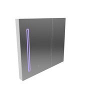 LED tükör Szekrénnyel PLANO 80x70 cm fehér érintésérzékelővel és tárolóval