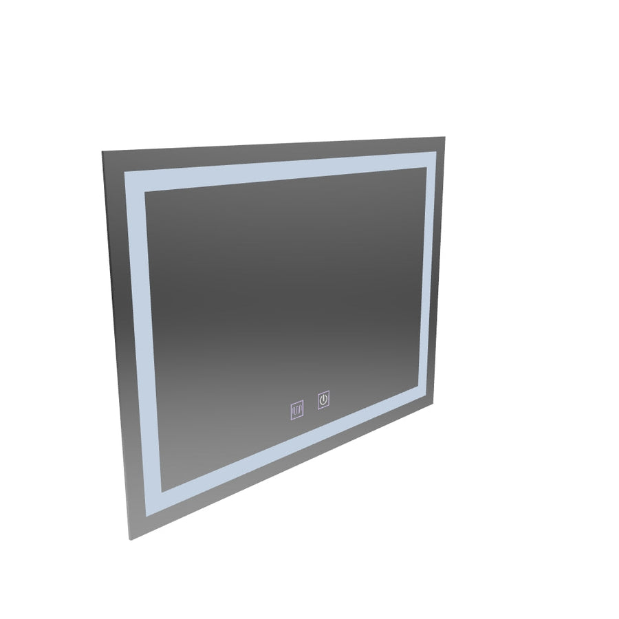 Téglalap alakú LED -tükör, 80x60 cm, élvilágító érintés, szétszerelő rendszer, dimálható