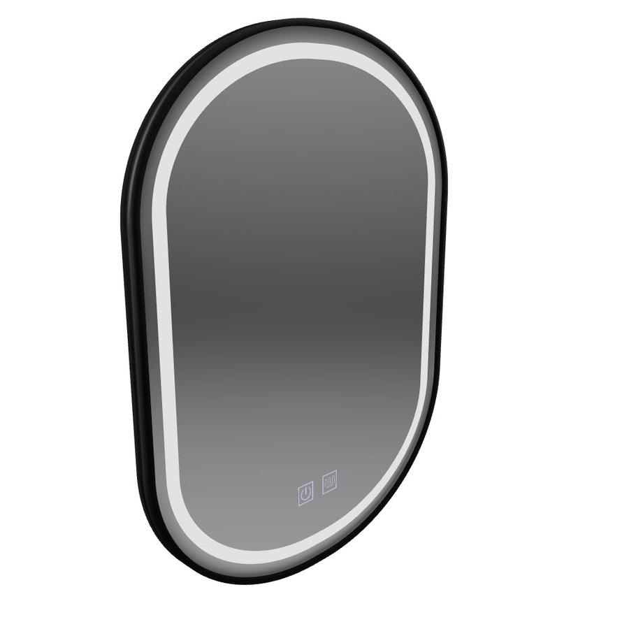 LED Touch Mirror Import Betegség Rendszer 50x80 cm Fekete Brushd keret
