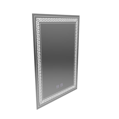 Rentagular LED -tükör, 60x80cm, érintse meg a Vivido -t, leolvasztási rendszer, dimablable