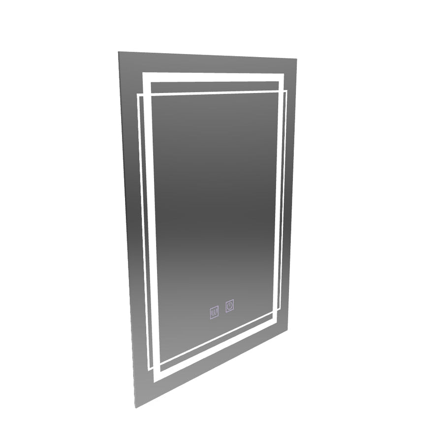 Téglalap alakú LED -tükör, 50x70 cm, Koven Touch, Despantile rendszer, Dimable