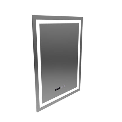 LED Touch Gustav tükör behatolási rendszer, óra és hőmérséklet 60x80 cm