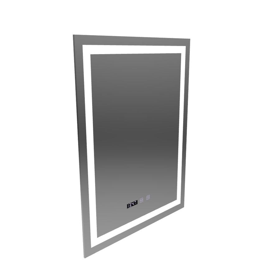 LED Touch Gustav tükör behatolási rendszer, óra és hőmérséklet 60x80 cm
