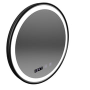 Ludwig Ludwig LED LED -es tükör -behatolási rendszer, óra és hőmérséklet 70 cm -es fekete vagy