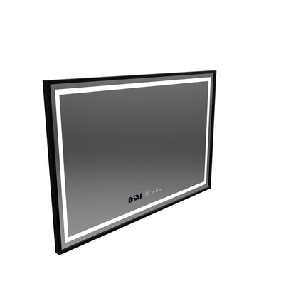 Tükör LED téglalap alakú 120x80cm raggio mozgás ragyogó marcello leolvasztó rendszer hőmérője és dimálható óra