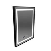 Téglalap alakú LED -tükör, 60x80cm, Verite Majeste Noir Motion Glow Marcello, Leírásos rendszer, óra és hőmérő, dimálható