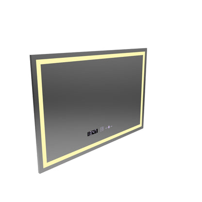 Mirror LED téglalap alakú 120x80cm vérité mozgásglow marcello, letiltási rendszer, óra és hőmérő, undon
