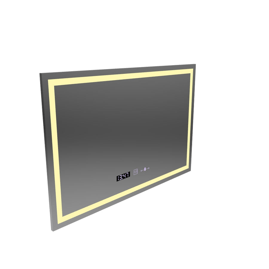 Mirror LED téglalap alakú 120x80cm vérité mozgásglow marcello, letiltási rendszer, óra és hőmérő, undon