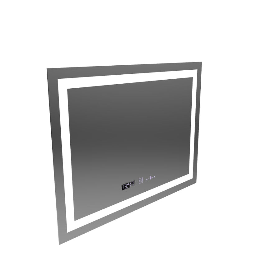 Téglalap alakú LED -tükör, 80x60 cm, Verite MotionGlow Marcello, Szabályozási Rendszer, óra és hőmérő, dimálható